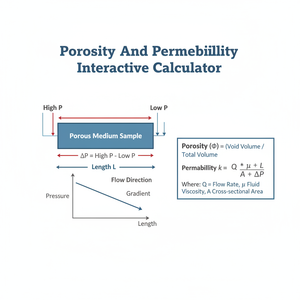 Porosity And Permeability Interactive Calculator Technical Diagram