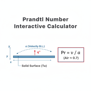 Prandtl Number Interactive Calculator Technical Diagram
