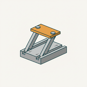 Press Motion via Two Oblique Bars diagram