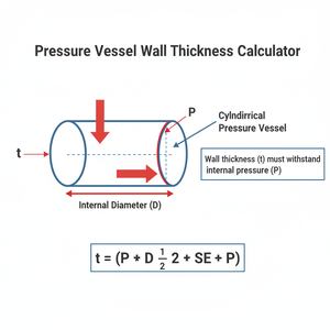 Pressure Vessel Wall Thickness Calculator Technical Diagram