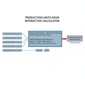 Production Rate Units Hour Interactive Calculator Technical Diagram