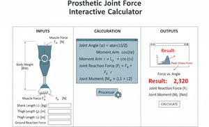 Prosthetic Joint Force Interactive Calculator Technical Diagram