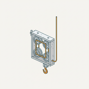 Pulley System with Cord and Movable Pulleys (c) diagram
