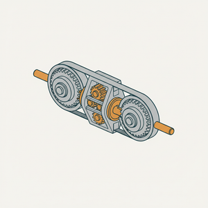 Pulleys Combined with a Differential Gear diagram