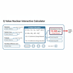 Q Value Nuclear Interactive Calculator Technical Diagram