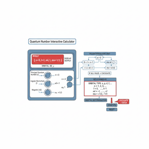 Quantum Number Interactive Calculator Technical Diagram
