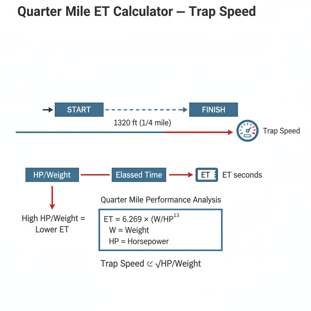 Free Quarter Mile ET Calculator — Trap Speed | FIRGELLI Engineering