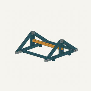 Queen Post Roof Truss diagram