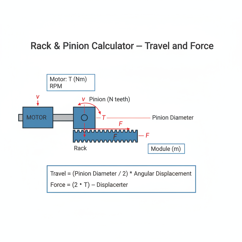 Free Rack and Pinion Calculator — Travel and Force | FIRGELLI Engineer