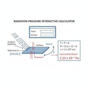 Radiation Pressure Interactive Calculator Technical Diagram
