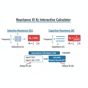 Reactance Xl Xc Interactive Calculator Technical Diagram