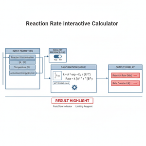 Reaction Rate Interactive Calculator Technical Diagram