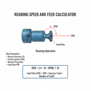 Reaming Speed and Feed Calculator Technical Diagram