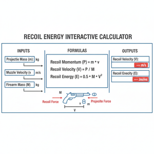 Recoil Energy Interactive Calculator Technical Diagram