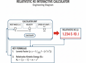 Relativistic Ke Interactive Calculator Technical Diagram