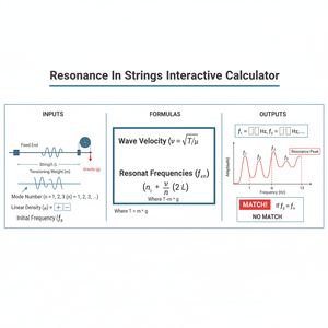 Resonance In Strings Interactive Calculator Technical Diagram