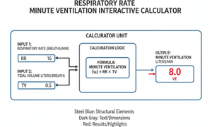 Respiratory Rate Minute Ventilation Interactive Calculator Technical Diagram