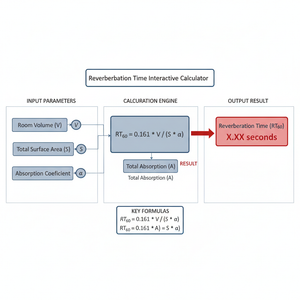 Reverberation Time Interactive Calculator Technical Diagram