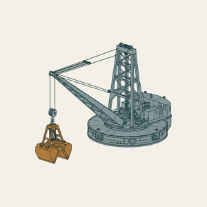 Revolving Hoisting Dredge diagram