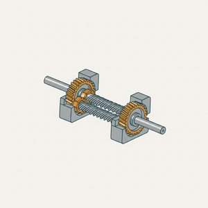 Right- and Left-hand Worm Gear diagram