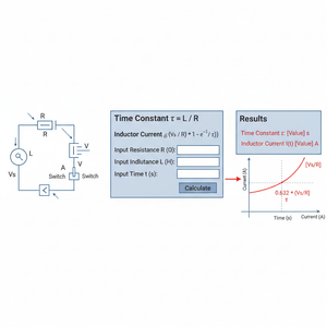 Rl Circuit Time Constant Interactive Calculator Technical Diagram