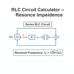RLC Circuit Calculator   Resonance Impedance Technical Diagram