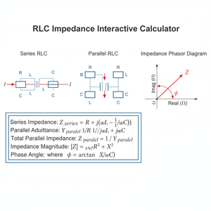 RLC Impedance Interactive Calculator Technical Diagram