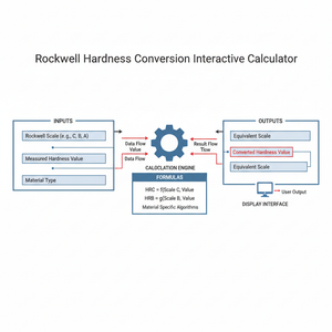 Rockwell Hardness Conversion Interactive Calculator Technical Diagram