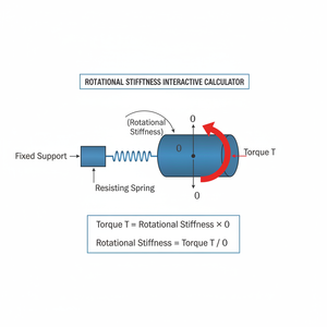 Rotational Stiffness Interactive Calculator Technical Diagram