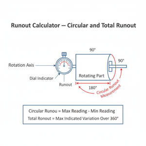 Runout Calculator   Circular and Total Runout Technical Diagram