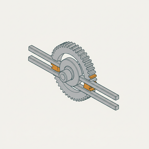Sector Pinion and Double Rack diagram