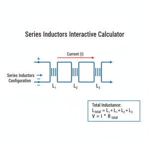 Series Inductors Interactive Calculator Technical Diagram