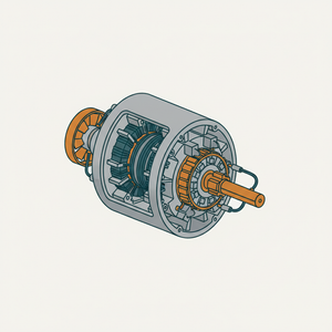 Series Wound Motor or Generator diagram