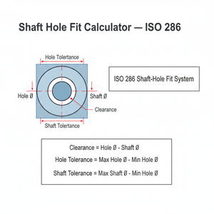 Shaft Hole Fit Calculator   ISO 286 Technical Diagram