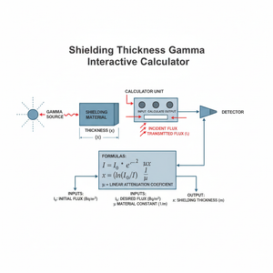 Shielding Thickness Gamma Interactive Calculator Technical Diagram