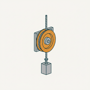 Simple Friction Pulley diagram