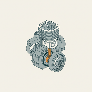 Simple Gas or Gasoline Engine diagram
