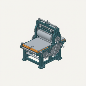 Single Cylinder Printing Press diagram