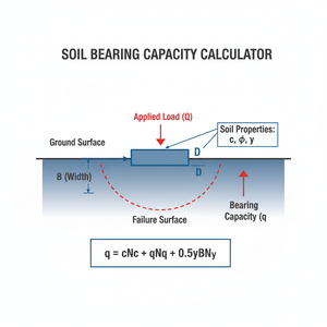 Soil Bearing Capacity Calculator Technical Diagram