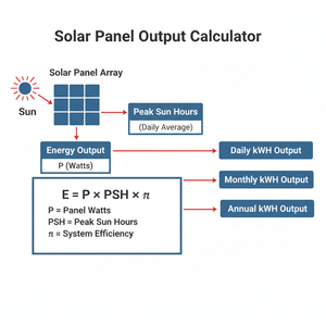 Solar Panel Output Calculator Technical Diagram