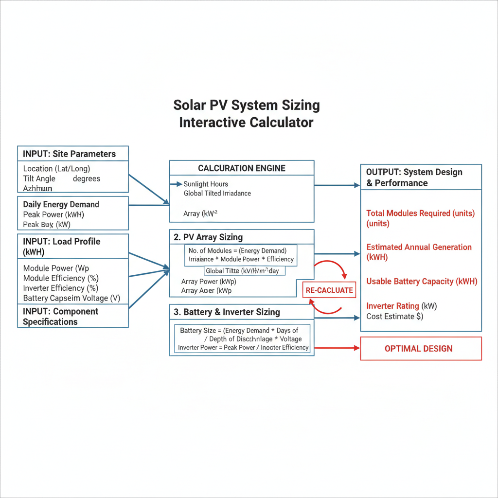 Solar PV System Sizing Interactive Calculator | FIRGELLI