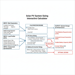 Solar Pv System Sizing Interactive Calculator Technical Diagram