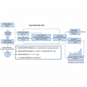 Solar Radiation Latitude Interactive Calculator Technical Diagram