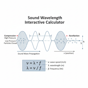 Sound Wavelength Interactive Calculator Technical Diagram
