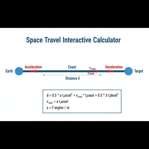 Space Travel Interactive Calculator Technical Diagram
