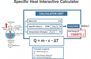 Specific Heat Interactive Calculator Technical Diagram