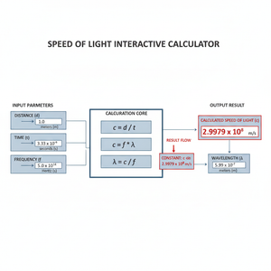Speed Of Light Interactive Calculator Technical Diagram