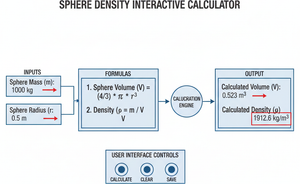 Sphere Density Interactive Calculator Technical Diagram