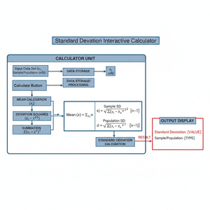 Standard Deviation Interactive Calculator Technical Diagram