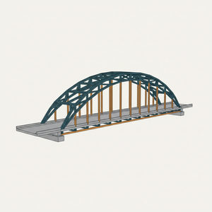 Steel Arched Concrete Bridge diagram